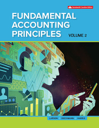 over of "Fundamental Accounting Principles, Volume 2." The design features a digital depiction of a person interacting with abstract technology graphics, with author names Larson, Dieckmann, and Harris at the bottom.